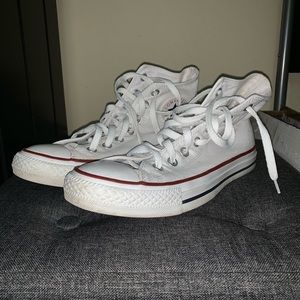 White high-top converse